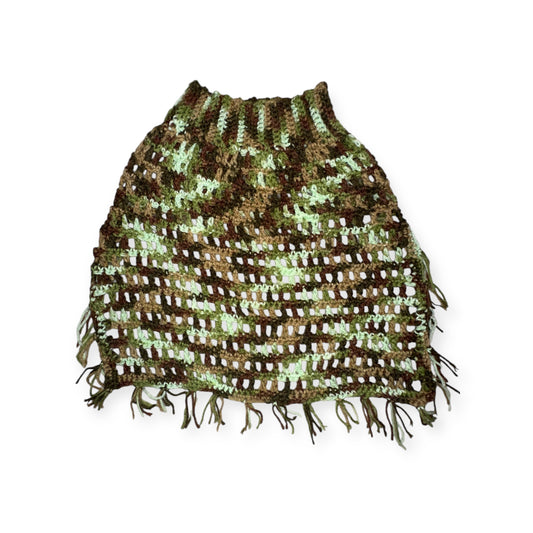 Crochet Dog Poncho - Camo