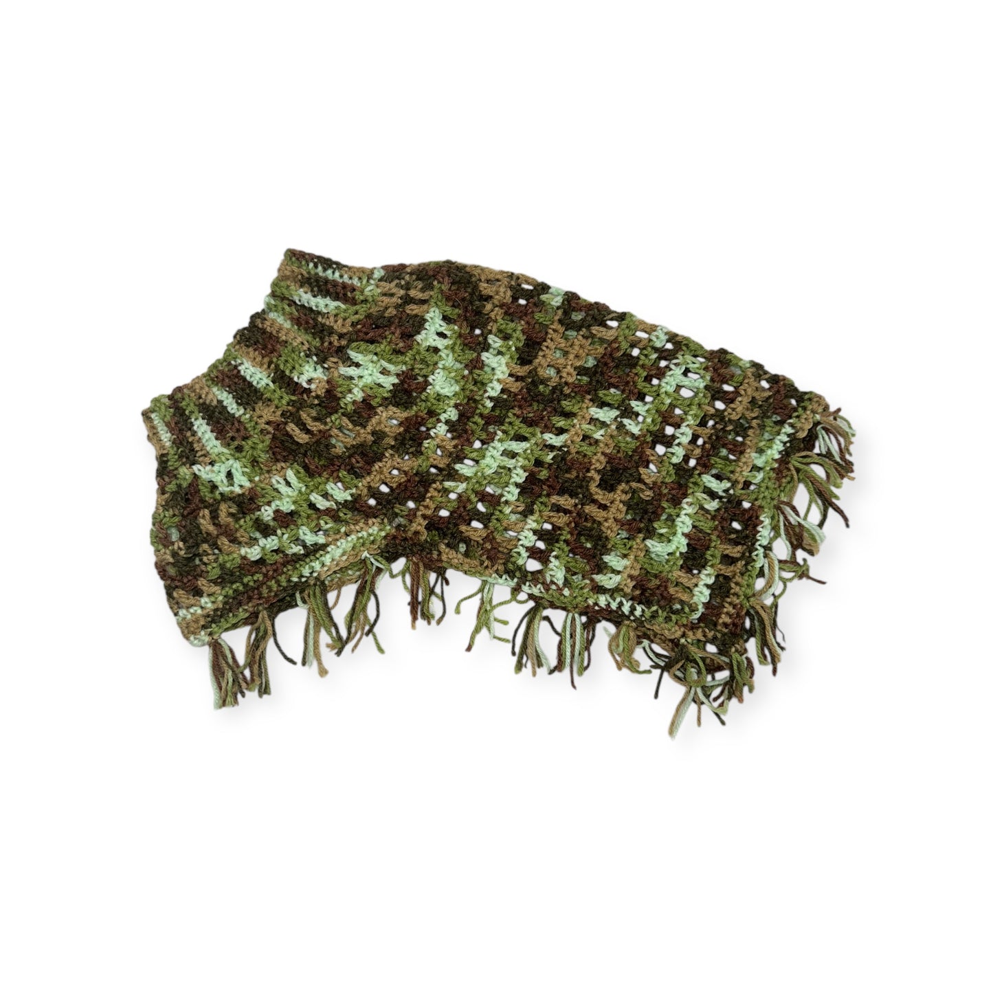 Crochet Dog Poncho - Camo