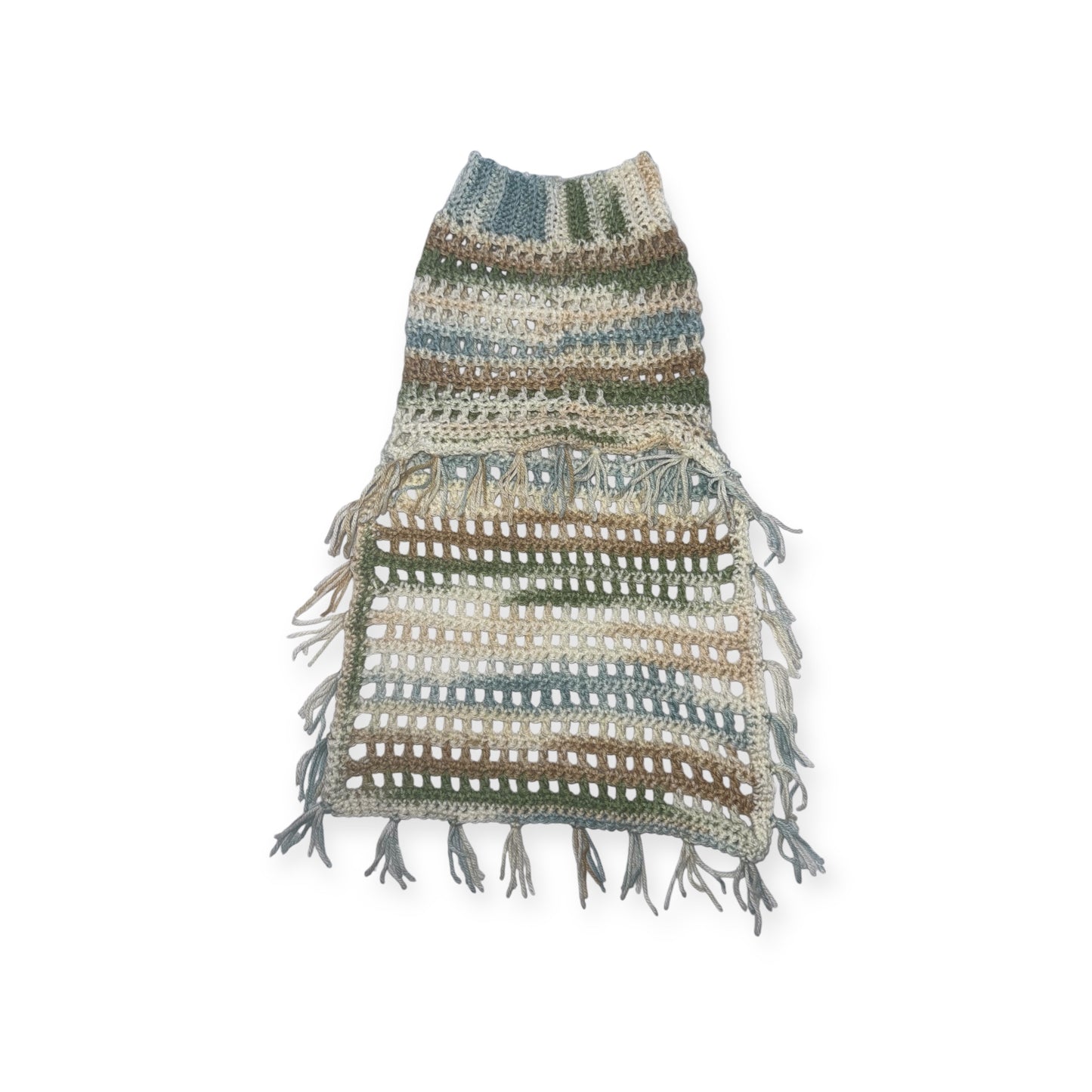 Crochet Dog Poncho - Forest Whisper