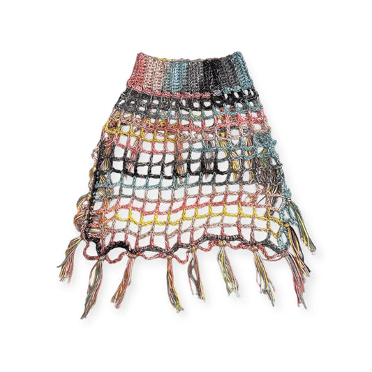 Crochet Dog Poncho - Summer Nights