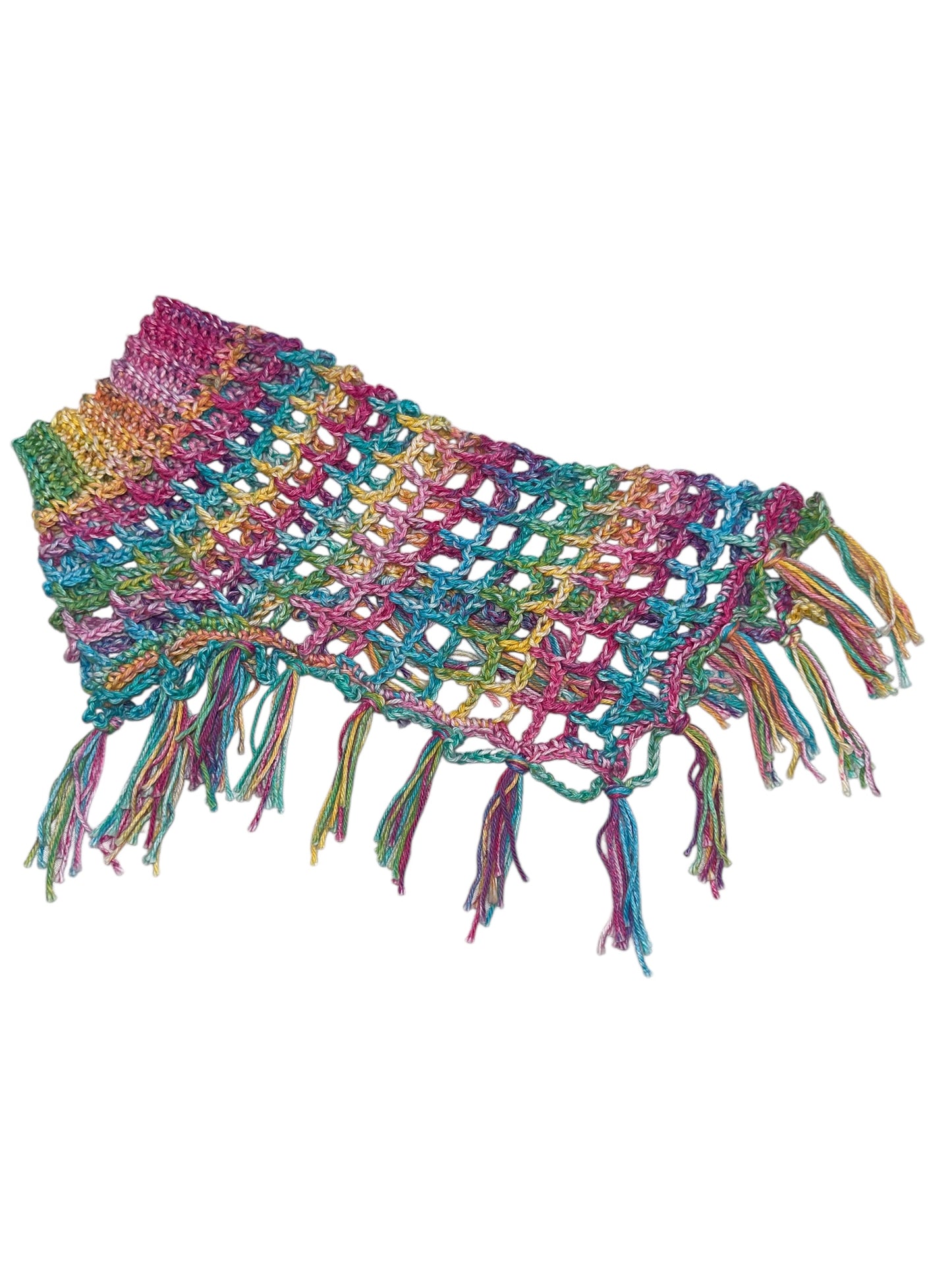 Crochet Dog Poncho - Summer Brights