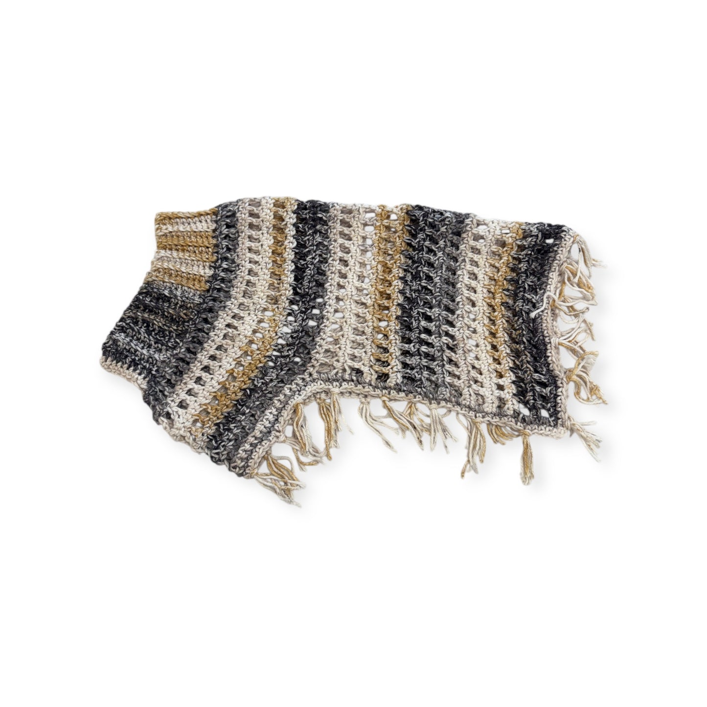 Crochet Dog Poncho - Cozy Charcoal