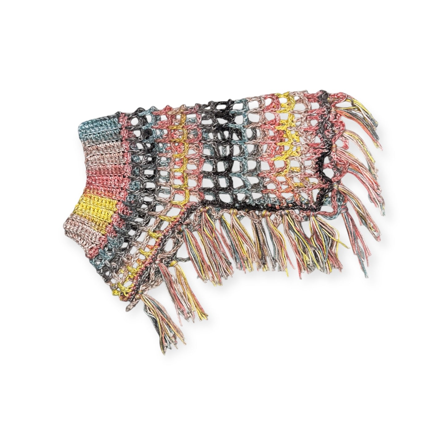 Crochet Dog Poncho - Summer Nights
