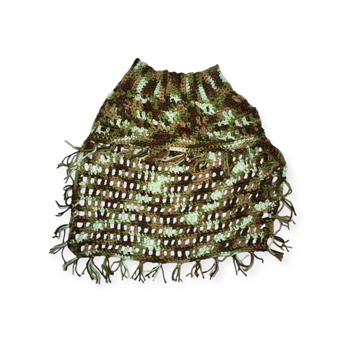 Crochet Dog Poncho - Camo