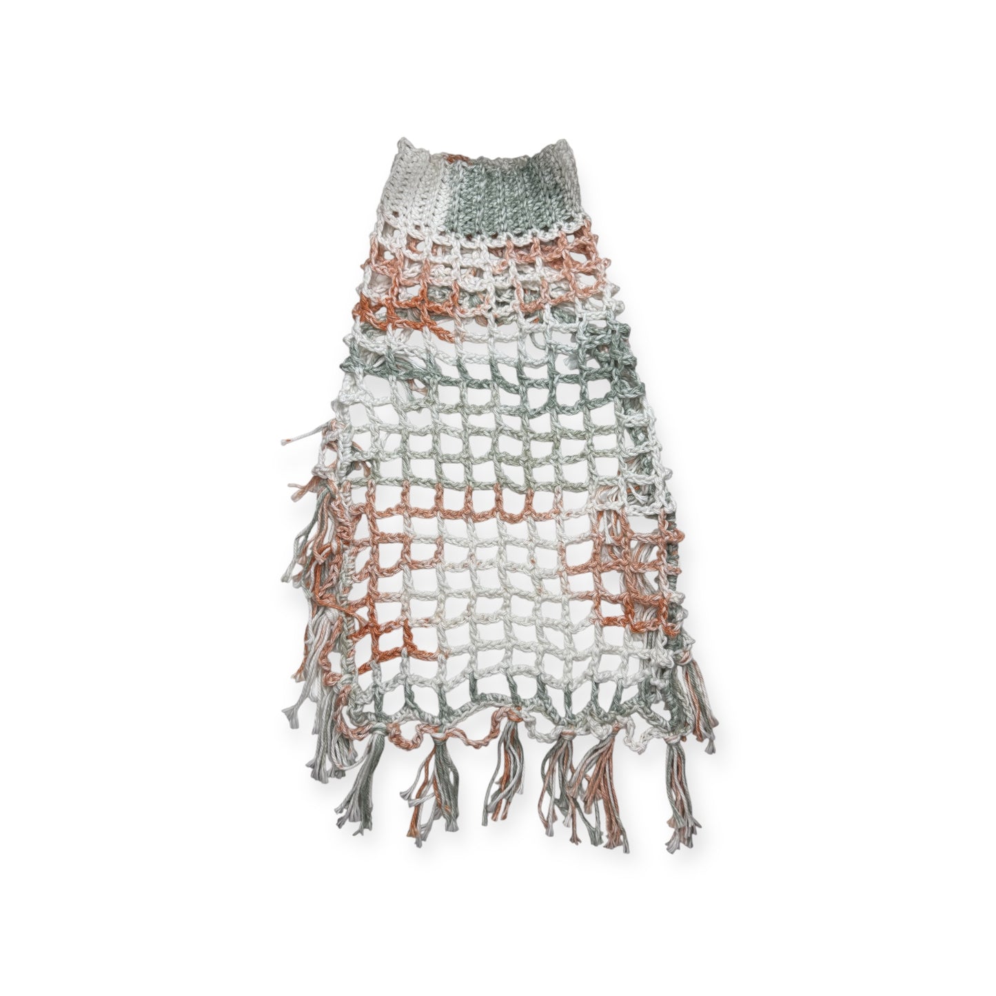 Crochet Dog Poncho - Seafoam Party