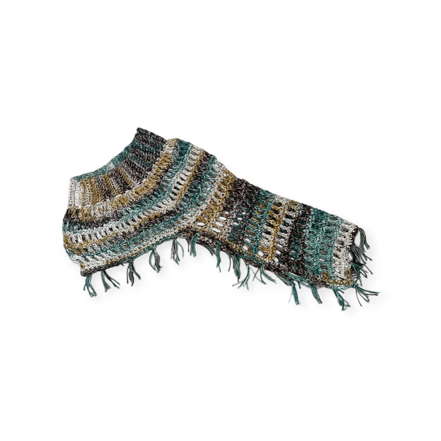 Crochet Dog Poncho - Emerald Pine