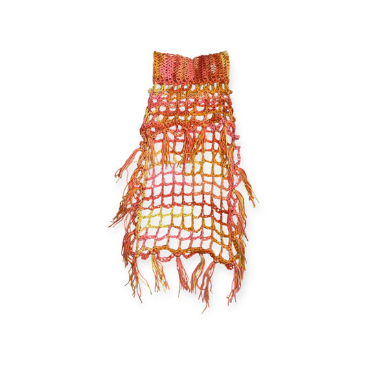 Crochet Dog Poncho - Sunset Sherbet