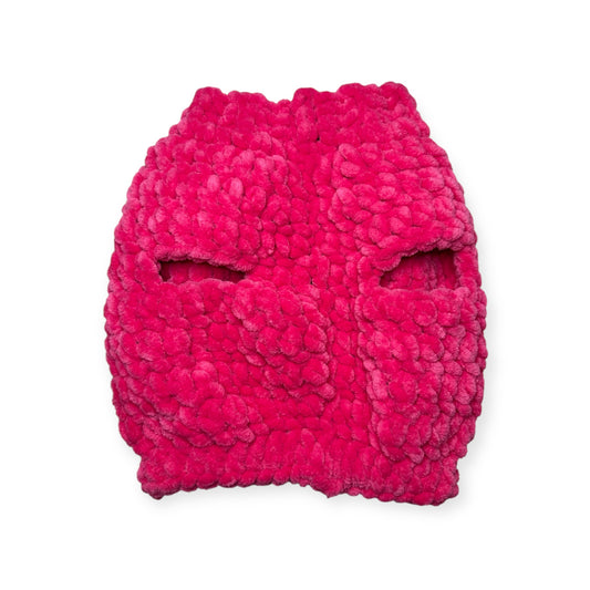 Crochet Dog Puffer - Hot Pink
