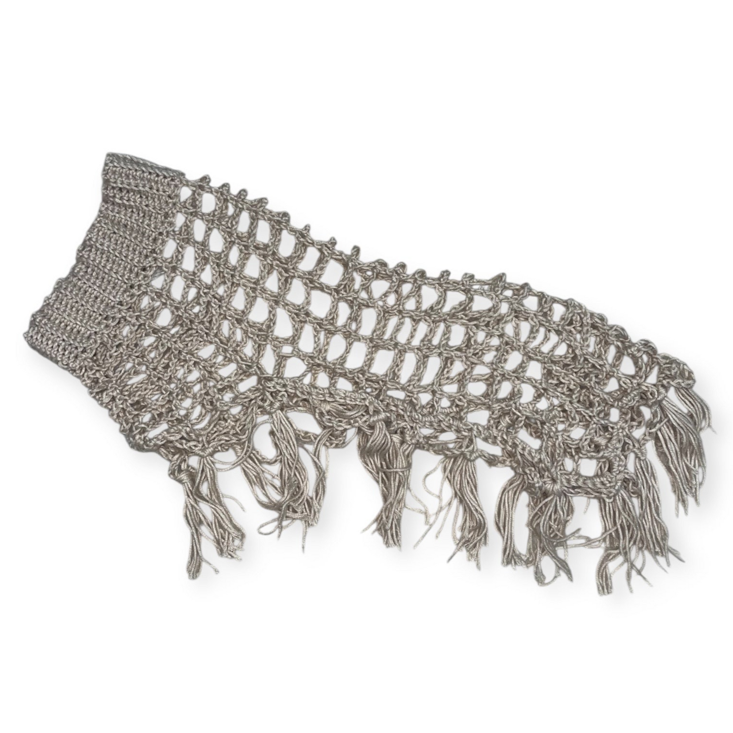 Crochet Dog Poncho - Sandy Beige