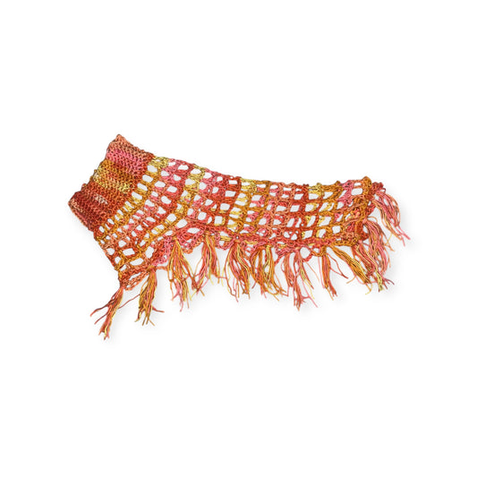 Crochet Dog Poncho - Sunset Sherbet