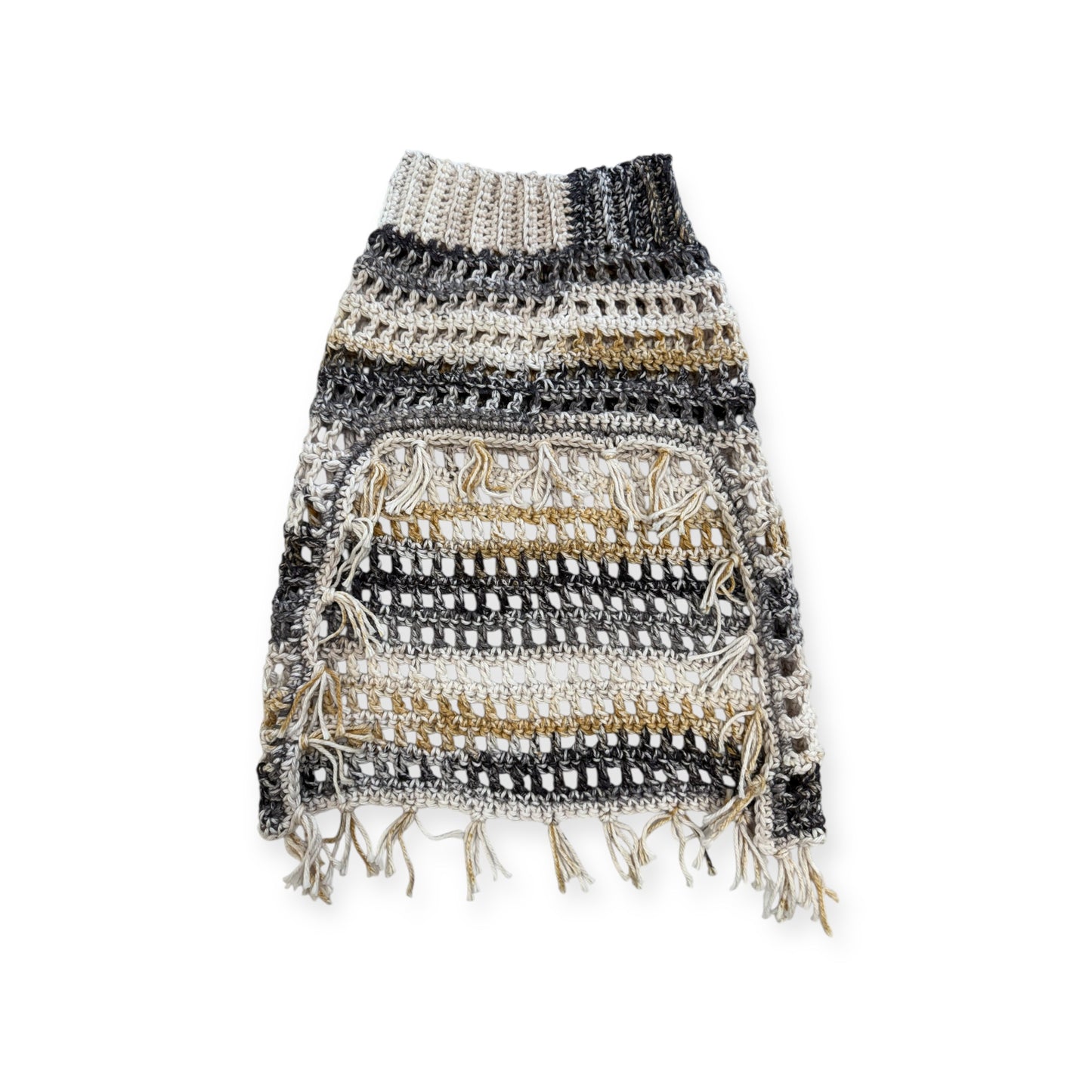 Crochet Dog Poncho - Cozy Charcoal