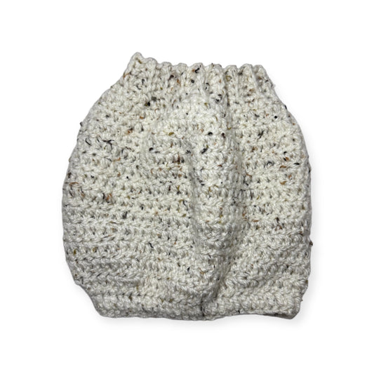 Crochet Dog Winter Sweater - Cream Tweed